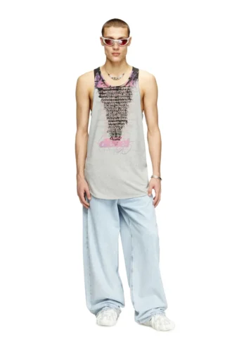 t-shan Tanktop mit Songtext-Print