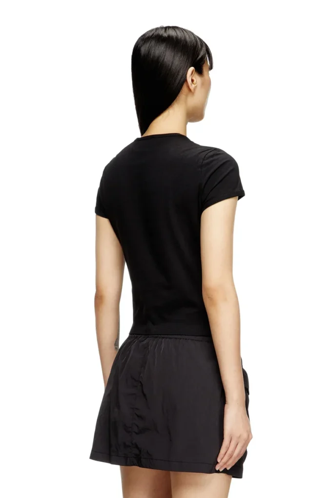 t-uncutie-long-od-q1 Slim Fit T-Shirt mit Cut-Out Oval D