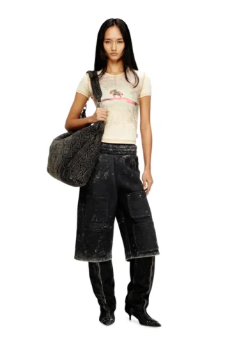 t-uncuties-long-s10 Slim-Fit-T-Shirt mit Strasssteinen