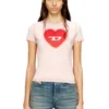 t-uncuties-long-s5 Schmal geschnittenes T-Shirt mit Herzprint und Nieten t-uncuties-long-s5 Schmal geschnittenes T-Shirt mit Herzprint und Nieten