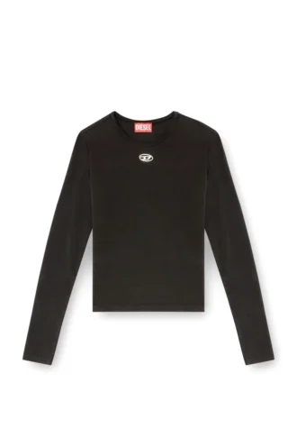 t-uncutieslong-ls-od Baumwollpullover mit ovalem D-Logo