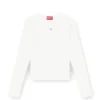 t-uncutieslong-ls-od Baumwollpullover mit ovalem D-Logo