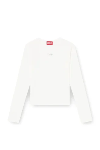 t-uncutieslong-ls-od Baumwollpullover mit ovalem D-Logo