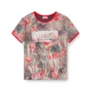 t-unkyel Skinny Jersey-Oberteil mit Blumenprint und Pailletten t-unkyel Skinny Jersey-Oberteil mit Blumenprint und Pailletten