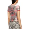 t-unkyel Skinny Jersey-Oberteil mit Blumenprint und Pailletten t-unkyel Skinny Jersey-Oberteil mit Blumenprint und Pailletten