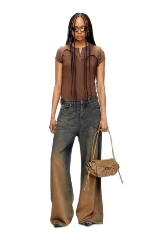 t-unrawy Henley-T-Shirt mit Peel-off-Effekt