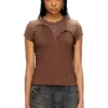 t-unrawy Henley-T-Shirt mit Peel-off-Effekt t-unrawy Henley-T-Shirt mit Peel-off-Effekt