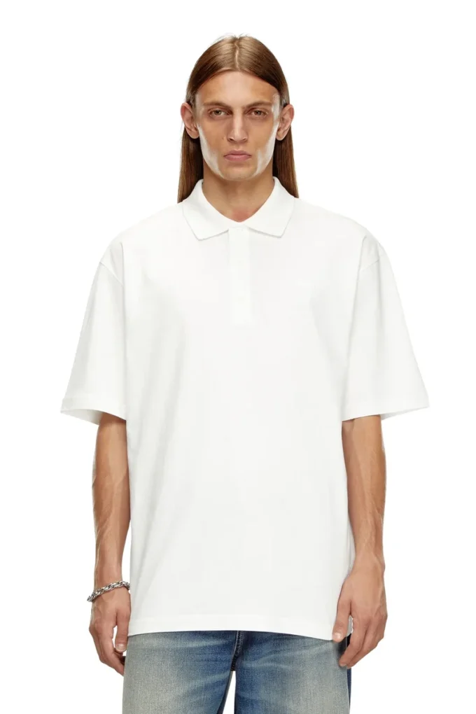 t-vort-megoval-d Poloshirt mit großem ovalen D-Stick