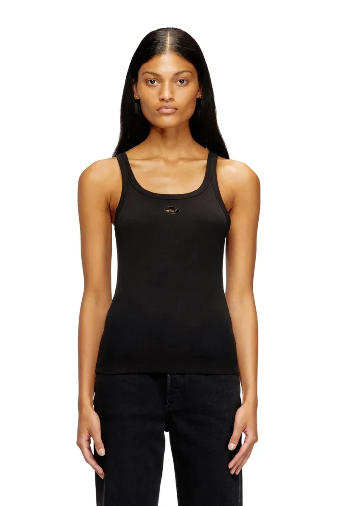 t-wife-od Schlankes Tanktop mit lasergeschnittenem Oval D