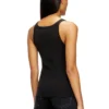 t-wife-od Schlankes Tanktop mit lasergeschnittenem Oval D