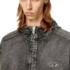 Thugjack Kapuzenjacke aus verwaschenem Denim