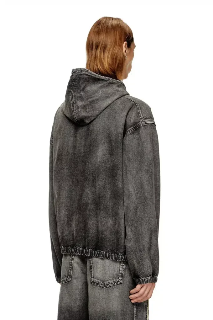 Thugjack Kapuzenjacke aus verwaschenem Denim