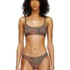 ut-bra-top-utlt Camo-Bikini-Oberteil mit ausgeschnittenem Logo ut-bra-top-utlt Camo-Bikini-Oberteil mit ausgeschnittenem Logo