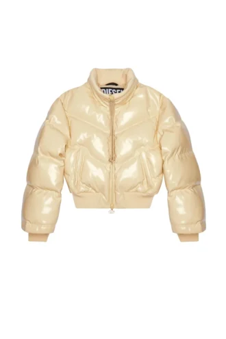 w-crema Gesteppte Bomberjacke aus Vinyl