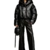 w-illey Kapuzen-Steppjacke aus beschichtetem Stoff