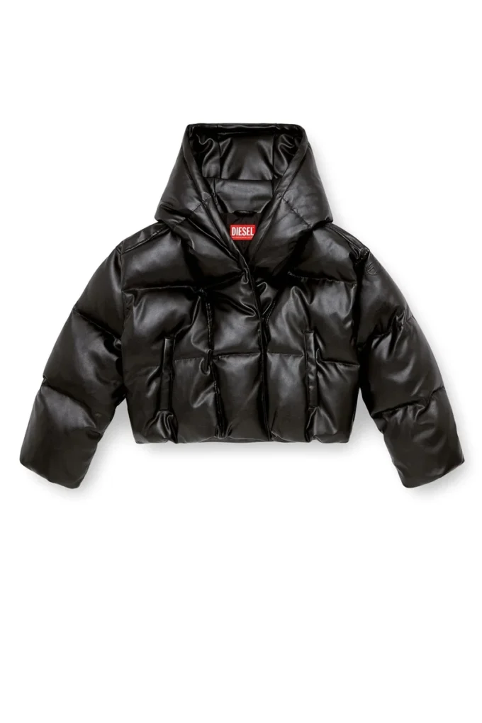 w-illey Kapuzen-Steppjacke aus beschichtetem Stoff