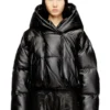 w-illey Kapuzen-Steppjacke aus beschichtetem Stoff