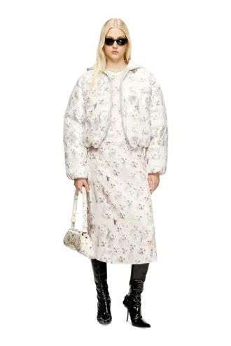 w-inner-r1 Gesteppte Jacke mit Katzenprint