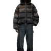 w-johns Pufferjacke aus Denim mit Dirt-Effekt-Camouflage