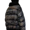 w-johns Pufferjacke aus Denim mit Dirt-Effekt-Camouflage