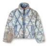 w-kons Gesteppte Jacke aus Devoré-Denim mit Argyle-Steppung