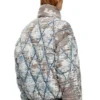 w-kons Gesteppte Jacke aus Devoré-Denim mit Argyle-Steppung