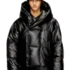 w-myley Kapuzen-Steppjacke aus beschichtetem Stoff