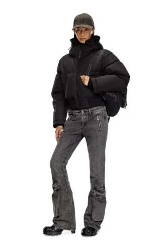 w-peyt-short-new-p1 Daunenjacke mit Kapuze aus geknittertem Nylon