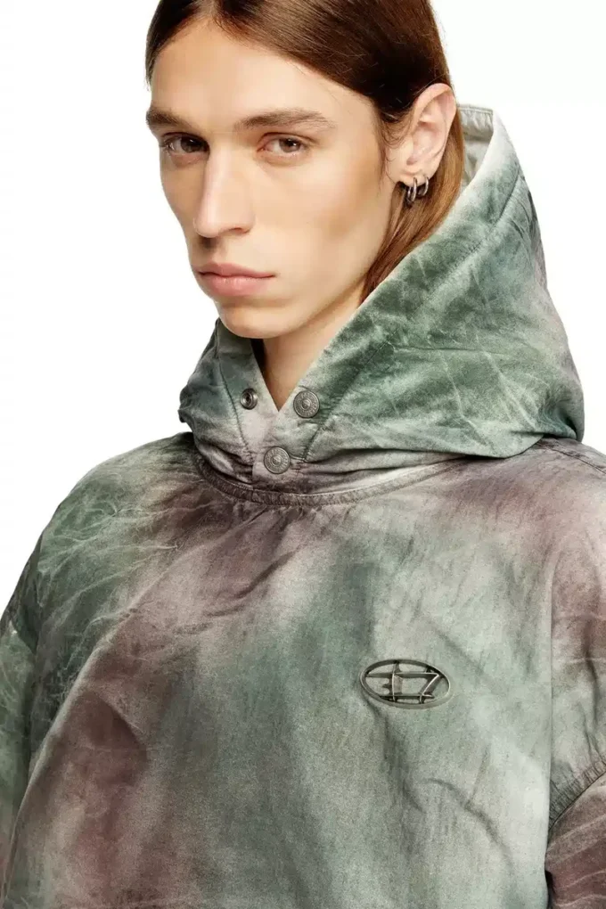 w-thug-jkt-puffy Puffige Kapuzenjacke aus Nylon in Camouflage-Optik w-thug-jkt-puffy Puffige Kapuzenjacke aus Nylon in Camouflage-Optik