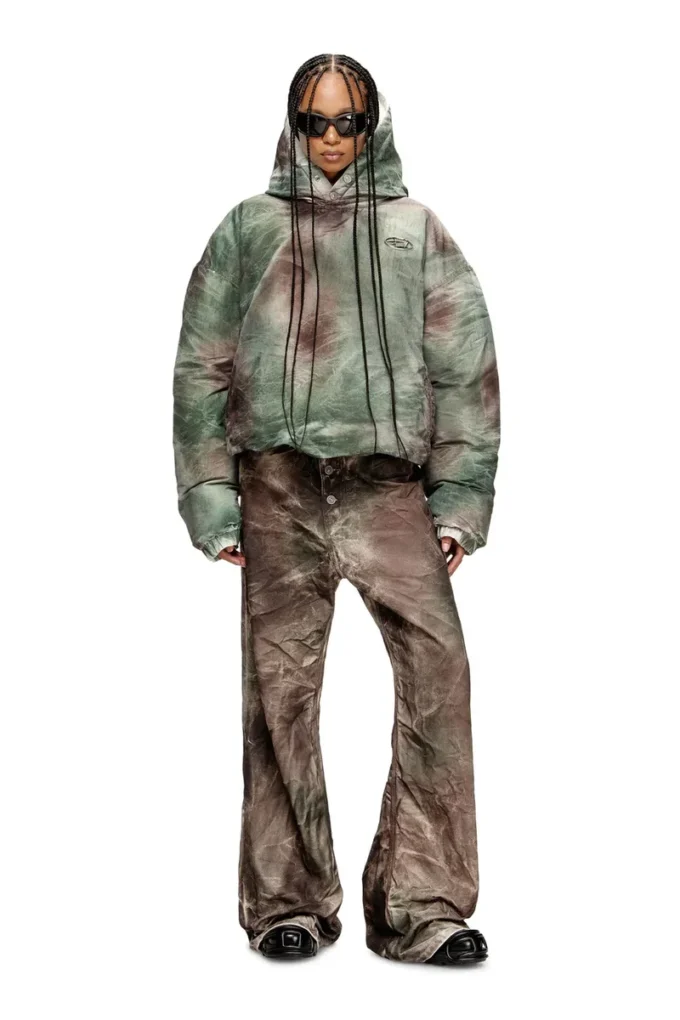 w-thug-jkt-puffy Puffige Kapuzenjacke aus Nylon in Camouflage-Optik w-thug-jkt-puffy Puffige Kapuzenjacke aus Nylon in Camouflage-Optik